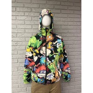 Members Only x Nickelodeon Rugrats Zip Front Hoodie Windbreaker Jacket Size M Un